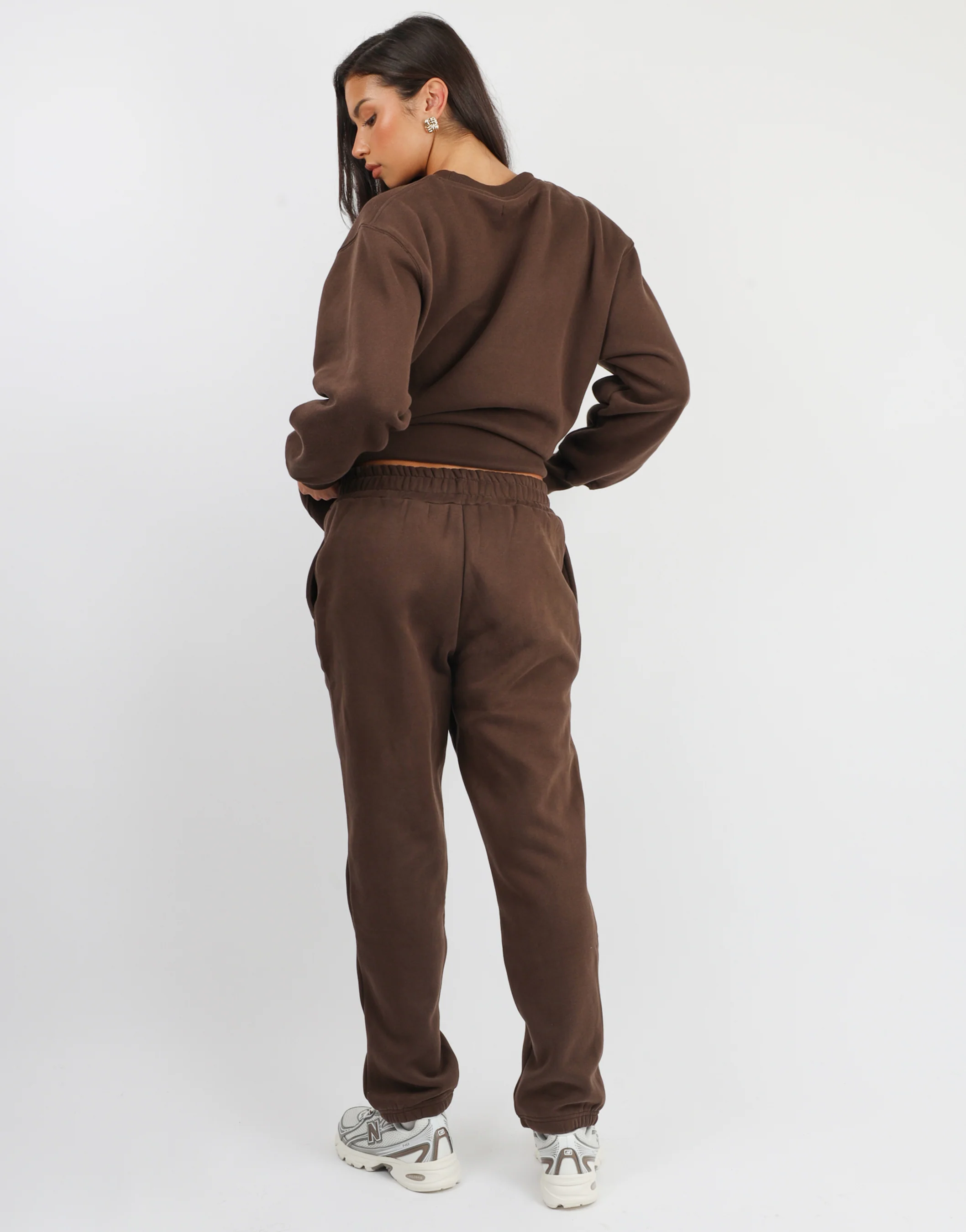 Ashby Simmi Studios Varsity Slogan Sweatshirt in Brown - Image 4