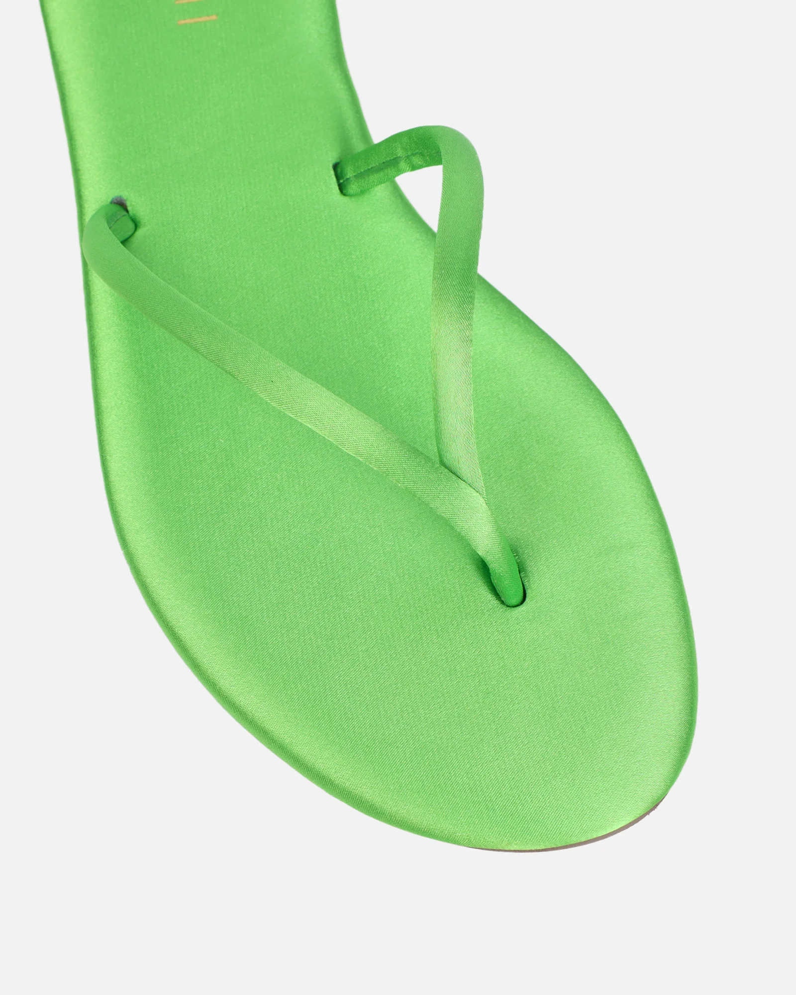 Elmas Green Satin Toe Thong Sandals - Image 4