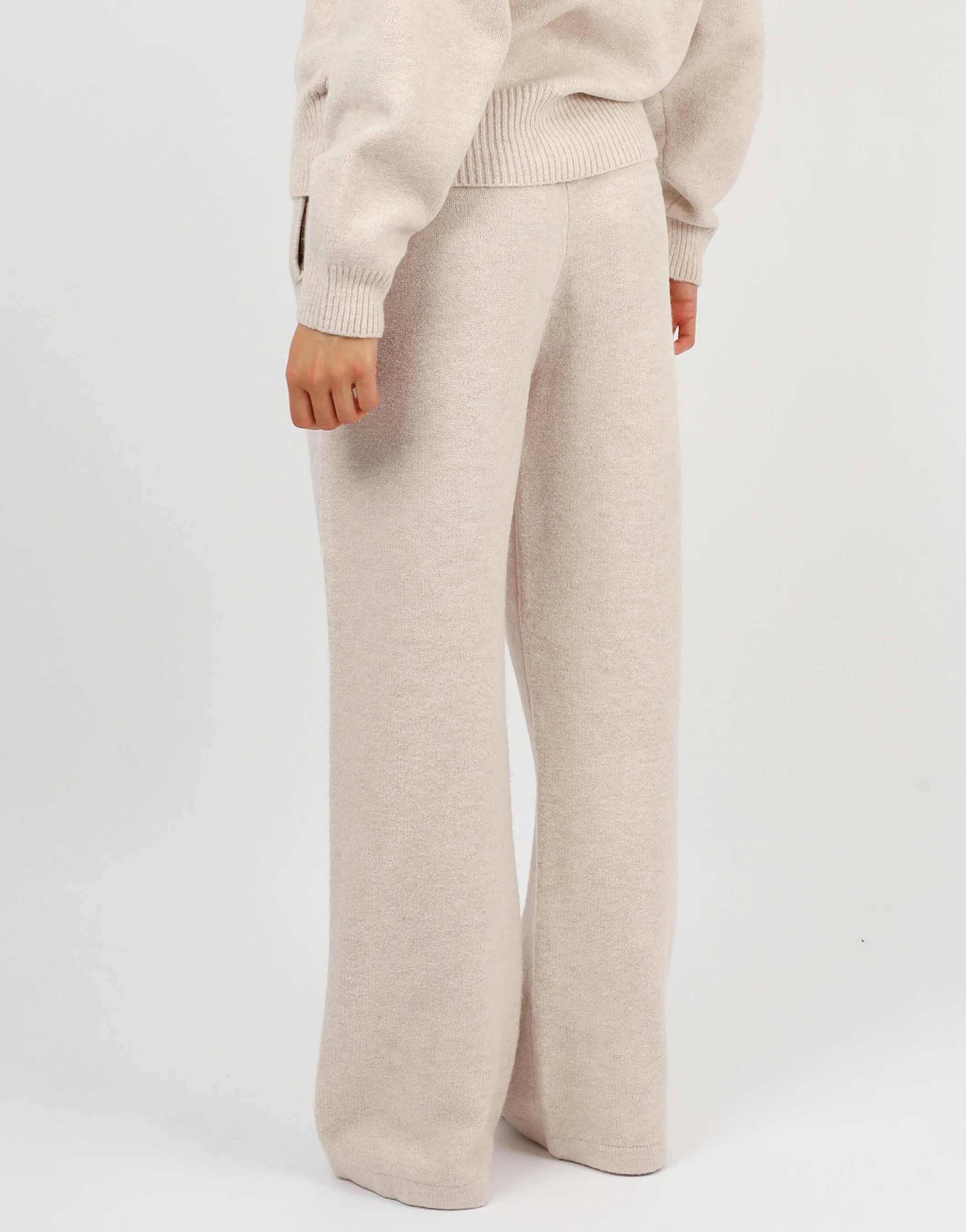Romy Simmi Studios Chunky Knit Trousers In Cream - Image 4